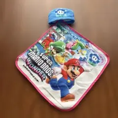 スーパーマリオブラザーズ ワンダー ループ付タオルと帽子セット