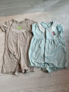 はらぺこあおむしロンパース2点セット　70〜80