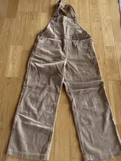 ベージュ コーデュロイ オーバーオール 100cm~