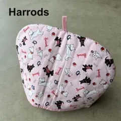 【Harrods】ハロッズ　ティーコジー　ティーポットカバー　ピンク　総柄