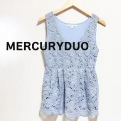 MERCURYDUO マーキュリーデュオ　カットソー　袖なし　レース　水色のサムネイル