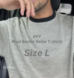 ovy Wool Border Relax T-shirts kaja deci - メルカリ