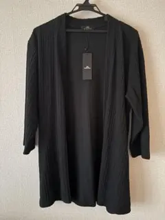 新品未使用品　タグ付き　BERNINGS ブラック ロングカーディガン Lサイズ