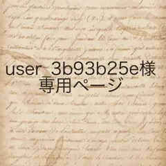 user_3b93b25e様　専用ページ