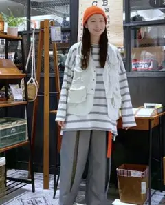 Niko and…フィッシングポケットベスト　アイボリー