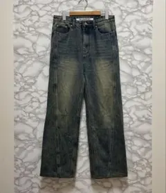 【完売品】BLACKUP MADEフェスカルワイドデニムパンツ ヴィンテージ加工