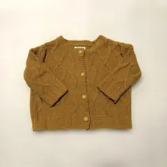 mamaraku ママラク ニットカーディガン マスタード 95 バースデイ