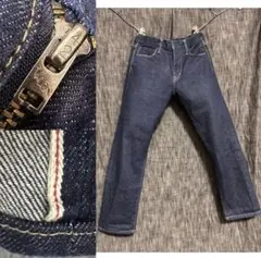 KURO DENIM GIOCATORE 体育会系男子テーパード デニム 赤みみ