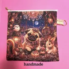 一点限定品❣️レアパネル柴犬フラットポーチリングレースタグ付
