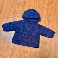 ネイビー フード付き キルティングジャケット