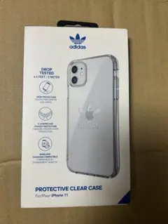 adidas iPhone 11用クリアケース