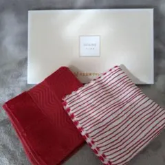 ＊UCHINO＊タオルハンカチ＊ 2枚セット＊赤 ＊白＊大正製薬ノベルティ