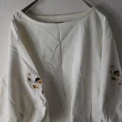 E48　ぴ　graniph　ちびまるこちゃん　刺繍　トップス