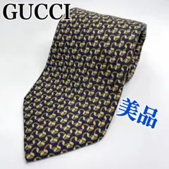 GUCCI グッチ ネクタイ 美品 高級シルク 総柄