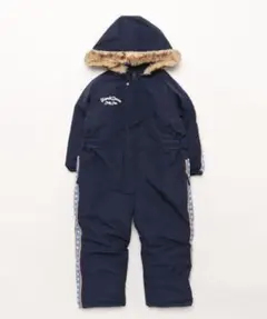 星柄ライン入りスノーコンビ スノーウェア フード取外可 サイズ調節仕様