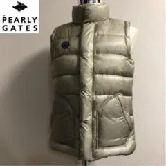 パーリーゲイツ ダブルジップ ダウン ベスト グレー サイズ4