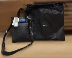 f*r様 M.U.L. サコッシュSS ブラック オーストリッチ型押し