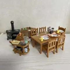 シルバニアファミリーオーブン＆シンク キッチン家電 ダイニングテーブル