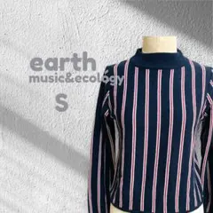 アースミュージック＆エコロジー ニットセーター ストライプ Sサイズ 長袖