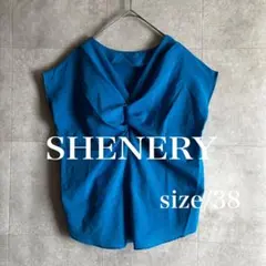 SHENERY（シーナリー）2WAY ツイストブラウス ブルー サイズ38のサムネイル