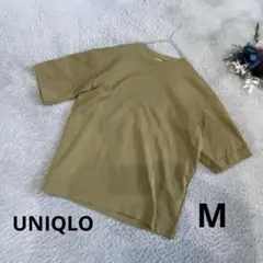 UNIQLO エアリズム　メンズ　半袖Tシャツ　カーキー　M 綿混
