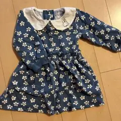 miffy 花柄ブルーワンピース
