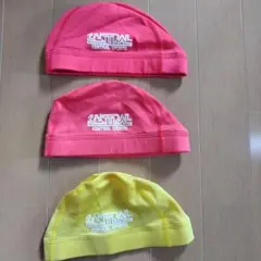 e*i様 CENTRAL SPORTS セントラル　水泳用キャップ 3点セット