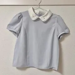 evelyn ビジュー襟付き パフスリーブ ブラウスのサムネイル