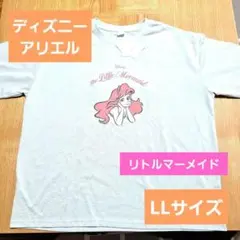 レディース　ディズニーリトルマーメイド　アリエル　Tシャツ　LL　くすみグリーン
