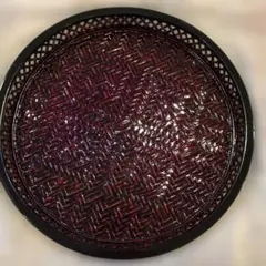 籃胎漆器　福岡県特産　玉屋　茶櫃　蓋付き　未使用 籃胎漆器 福岡県特産 玉屋 茶櫃 蓋付き 未使用 2025年最新】らん