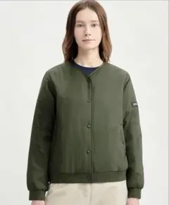 美品 エーグル 撥水 インサレーションVネックジャケット 36