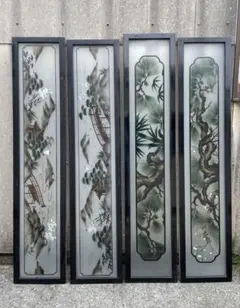 稀少/旧家/当時物/建具/伝統工芸/欄間/ガラス欄間/すりガラス/工芸