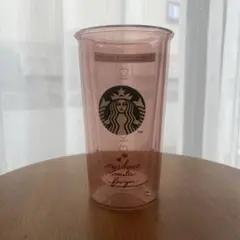 【新品】スターバックス バレンタイン 耐熱ダブルウォールグラス ピンクブラウン