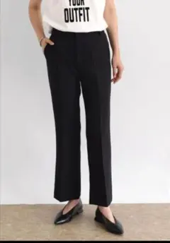 日本製センタープレススリットパンツ