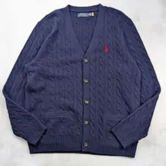 POLO RALPH LAUREN カーディガン カシミヤ混 ケーブルニット
