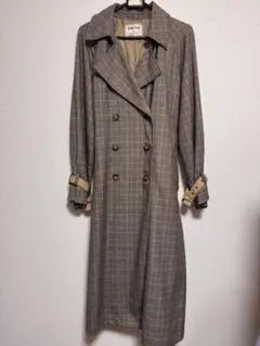 【美品】ENVYM バックプリーツトレンチコート　ロングコート