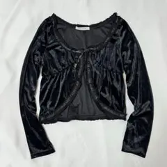 ゴスロリ 姫ギャル ダークコケット y2k森ガール フェアリーグランジ ☆ベロア