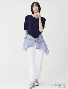 プラステ PLST PS リネンブレンド 麻混 スティック パンツ