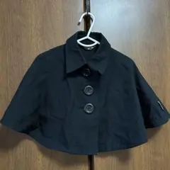 COMME CA ISM ブラック　ポンチョ　 90cm