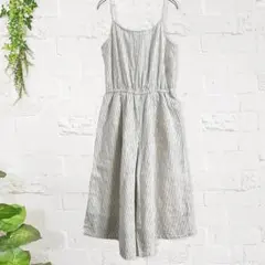 レイ【M】ストライプスデザインサロペット　オーバーオール　ワイドパンツ