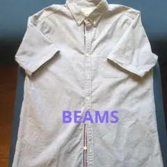 【BEAMS 】半袖 ボタンダウンシャツ ブルーのサムネイル