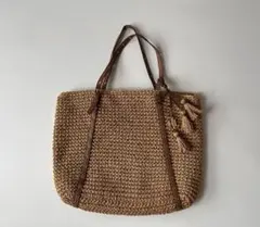 LAUREN RALPH LAUREN ラルフローレン かご編みトートバッグ