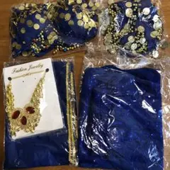【美品】ベリーダンス アラジン衣装 青