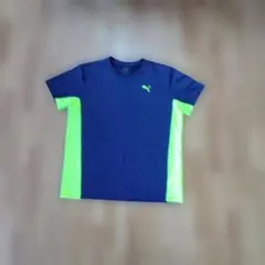PUMA XXL Tシャツ ネイビー/ライトイエロー