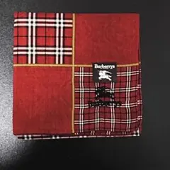 Burberrys チェック柄 ハンカチ レッド　バーバリ　赤色　大判