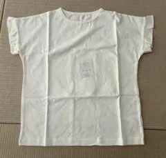 ホワイト Tシャツ 150サイズ　女の子　袖フリル　新品のサムネイル