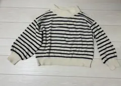 earth music&ecology ボーダー ニット 白 紺セーター アース