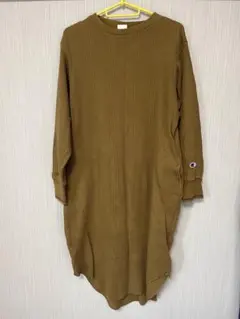 Champion 茶色リブ編み ワンピース M