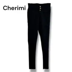 Cherimi ハイウエスト美脚スキニーパンツ ブラック Mサイズ