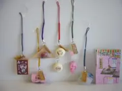 ★Hxt21IZ薄桜鬼お茶菓子ストラップ全6種はくおうき桜餅カステラ